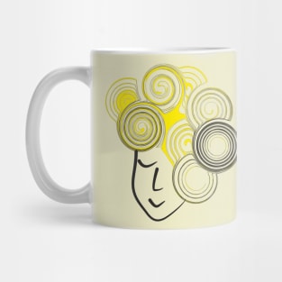 Curly haired girl Mug